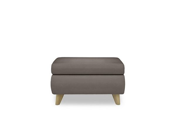Malmo Leather Coffee Table Storage Footstool  Elephant | Bed Sava