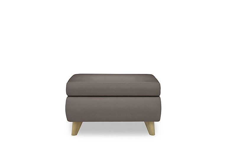 Malmo Leather Coffee Table Storage Footstool - Elephant