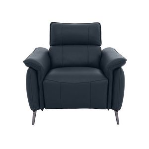 Jude Leather Power Recliner Armchair with Telescopic Headrest | Bed Sava
