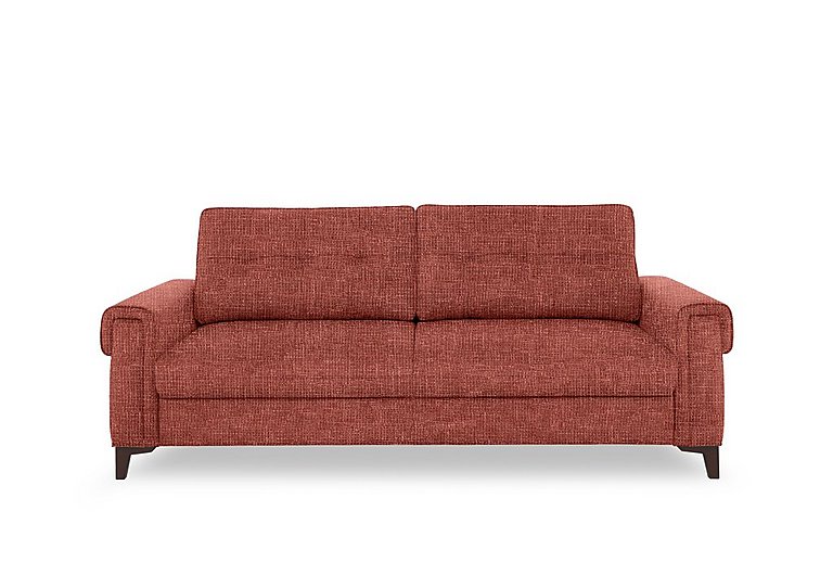 Zoom Fabric 3 Seater Sofa Bed - Red Maple