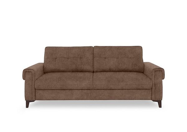 Zoom Fabric 3 Seater Sofa Bed  Classic Brown | Bed Sava