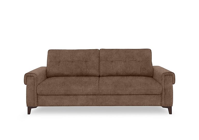 Zoom Fabric 3 Seater Sofa Bed - Classic Brown