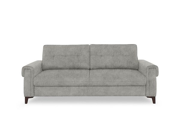 Zoom Fabric 3 Seater Sofa Bed  Marble Light Grey | Bed Sava