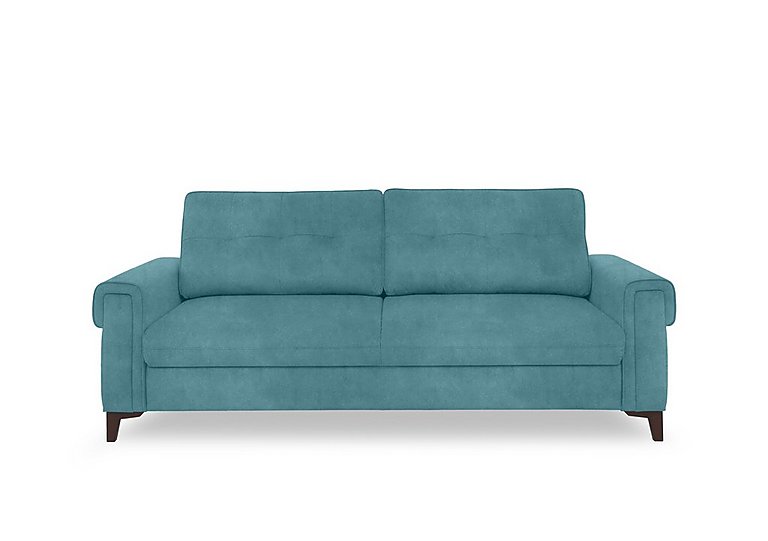 Zoom Fabric 3 Seater Sofa Bed - Velvet Blu