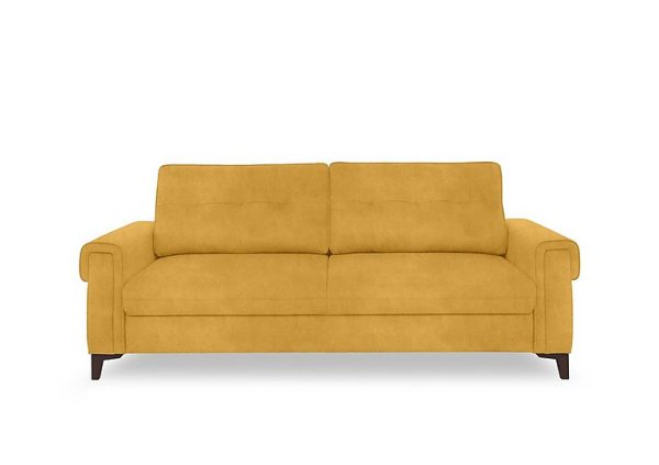 Zoom Fabric 3 Seater Sofa Bed  Velvet Giallo | Bed Sava