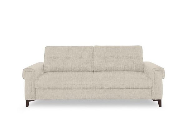 Zoom Fabric 3 Seater Sofa Bed  Weave Stone | Bed Sava
