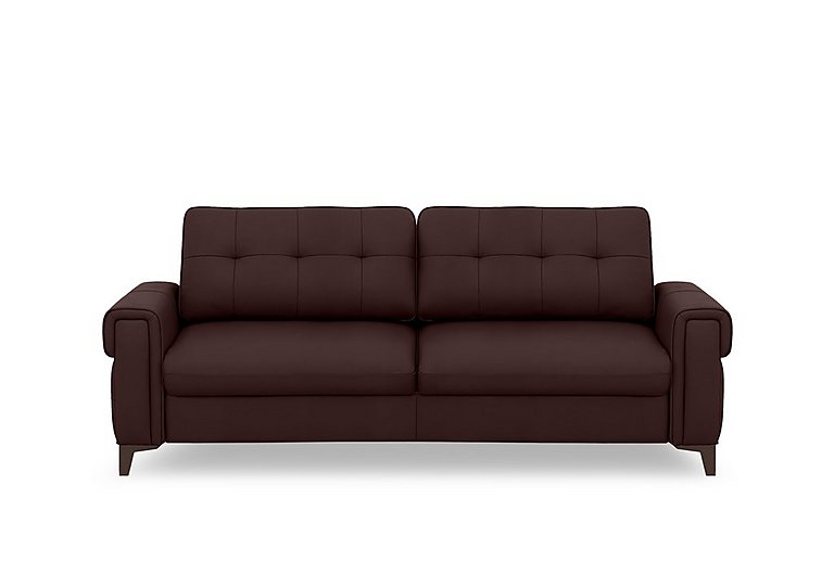 Zoom Leather 3 Seater Sofa Bed - Burgundy