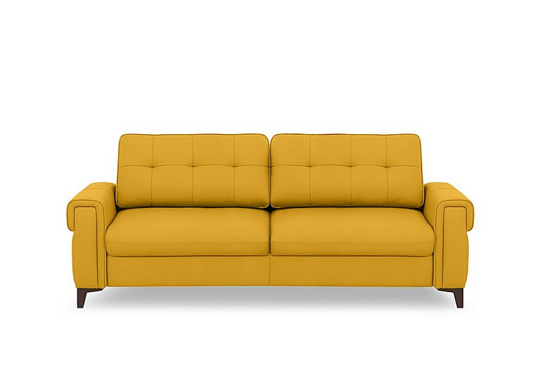 Zoom Leather 3 Seater Sofa Bed - Giallo
