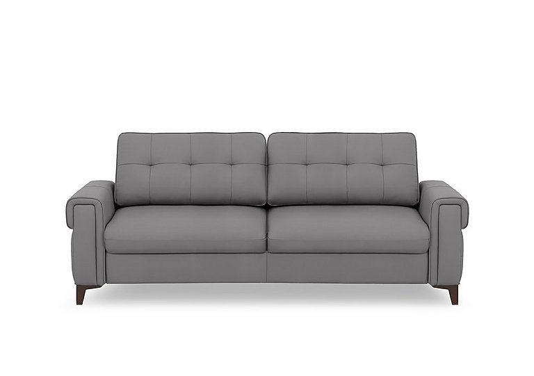 Zoom Leather 3 Seater Sofa Bed - Natural Ash