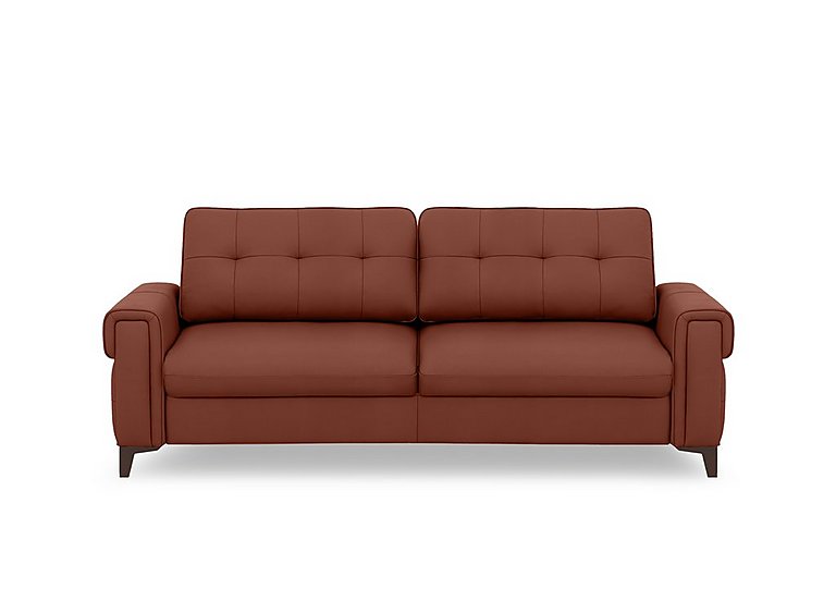 Zoom Leather 3 Seater Sofa Bed - Natural Redmaple