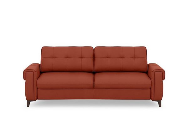 Zoom Leather 3 Seater Sofa Bed  Red Maple | Bed Sava