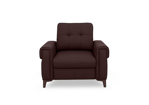 Zoom Leather Chair Sofa Bed  Burgundy | Bed Sava