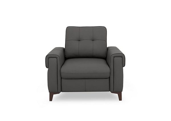 Zoom Leather Chair Sofa Bed  Grey | Bed Sava