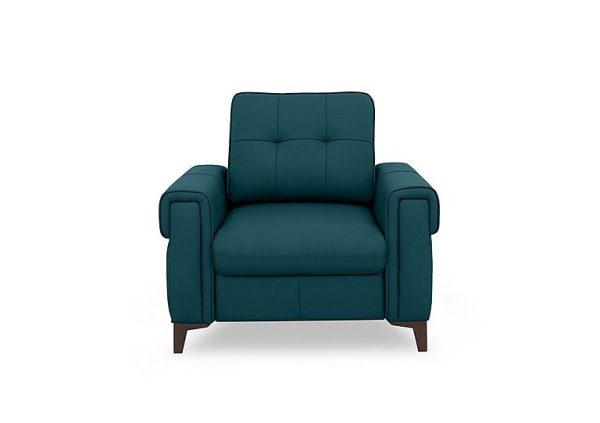 Zoom Leather Chair Sofa Bed  Midnight Jade | Bed Sava