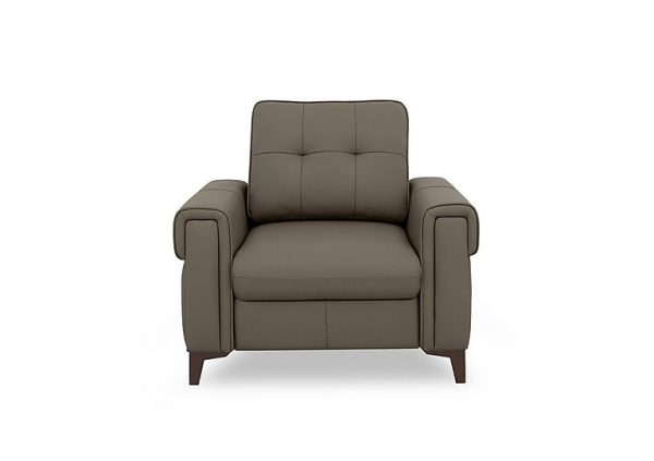 Zoom Leather Chair Sofa Bed  Natural Olive | Bed Sava