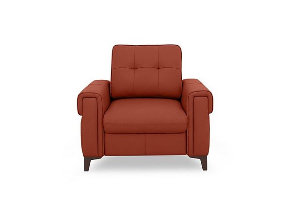 Zoom Leather Chair Sofa Bed  Red Maple | Bed Sava