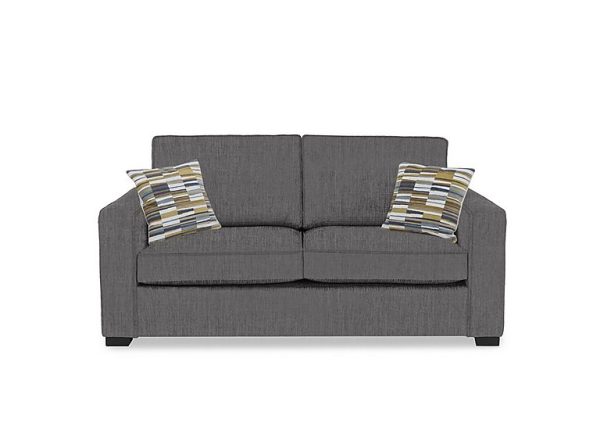 Abberton 3 Seater Standard Sofa Bed  Iron Debden Plain | Bed Sava