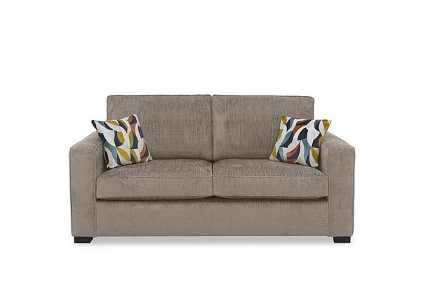 Abberton 3 Seater Standard Sofa Bed  Latte Bromley Chenille Plain | Bed Sava
