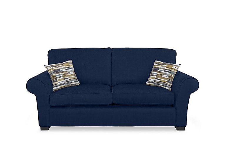 Hedingham 3 Seater Standard Sofa Bed - Indigo Ashton Chenille Plain