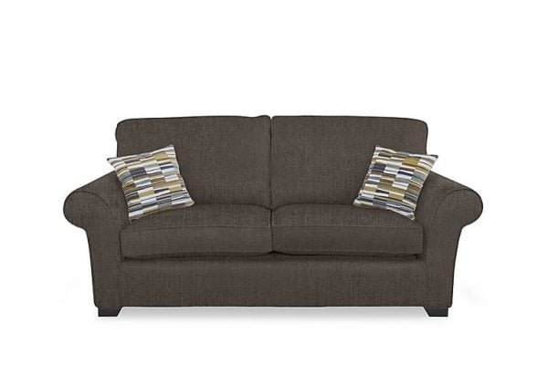 Hedingham 3 Seater Standard Sofa Bed  Mink Thaxted Chenille Plain | Bed Sava