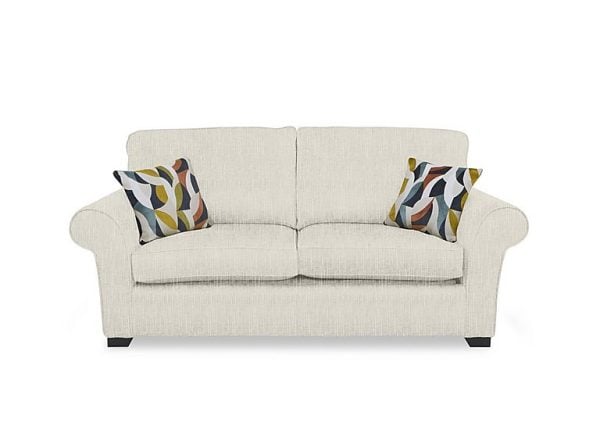 Hedingham 3 Seater Standard Sofa Bed  Oatmeal Bromley Chenille Plain | Bed Sava