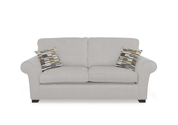 Hedingham 3 Seater Standard Sofa Bed  Oyster Ashton Chenille Plain | Bed Sava