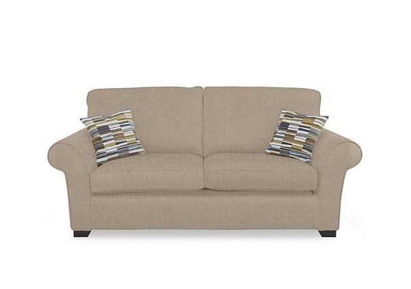 Hedingham 3 Seater Standard Sofa Bed  Sand Thaxted Chenille Plain | Bed Sava