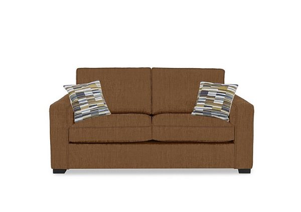 Abberton 3 Seater Deluxe Sofa Bed  Caramel Thaxted Chenille Plain | Bed Sava