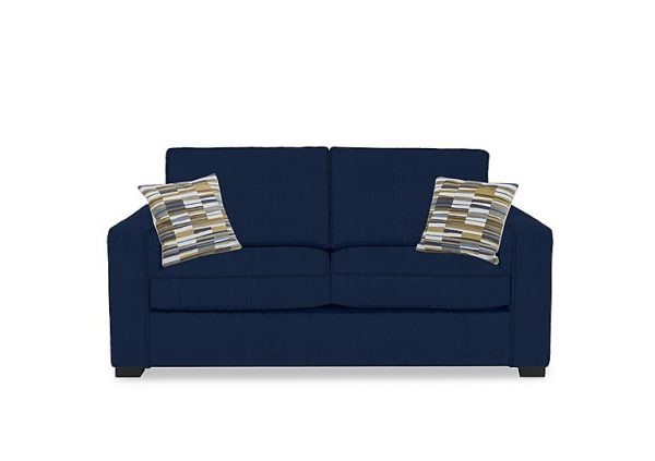 Abberton 3 Seater Deluxe Sofa Bed  Indigo Ashton Chenille Plain | Bed Sava