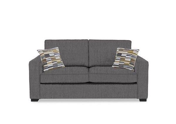 Abberton 3 Seater Deluxe Sofa Bed  Iron Debden Plain | Bed Sava