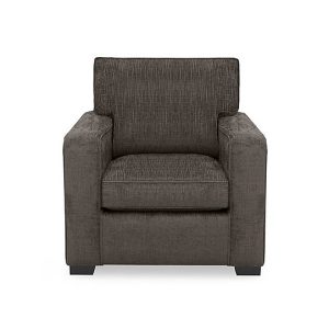 Abberton Armchair  Espresso Bromley Chenille Plain | Bed Sava