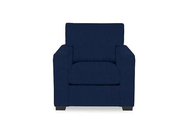 Abberton Armchair  Indigo Ashton Chenille Plain | Bed Sava