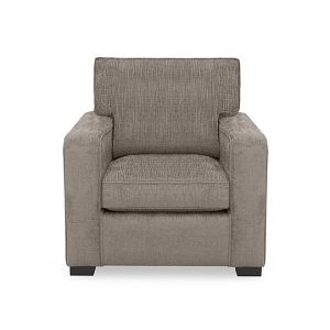 Abberton Armchair  Latte Bromley Chenille Plain | Bed Sava