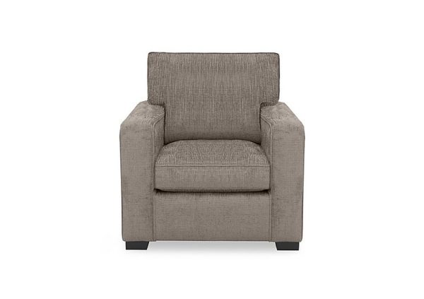 Abberton Armchair  Latte Bromley Chenille Plain | Bed Sava