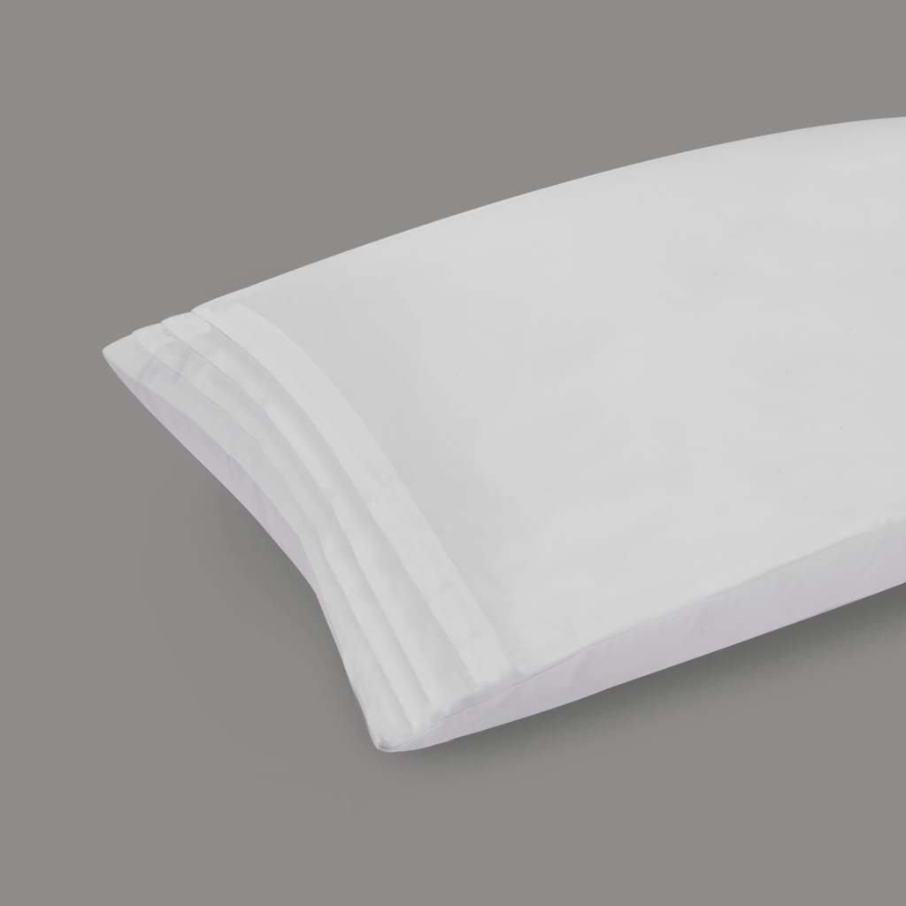 800 Thread Count Pair (2 Pillowcases) of Egyptian Cotton Regalwood Lux Buttery Smooth Pillowcases - Brilliant White, Standard / White