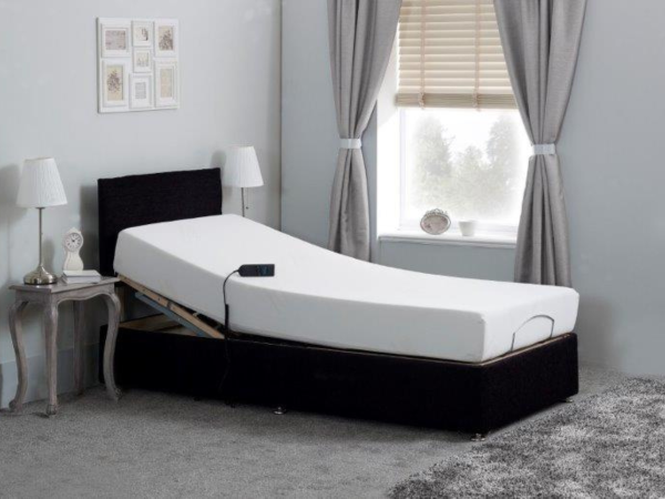 Sleepwell Adjustable Electric Bed Chenille With Memory Foam Mattress and Headboard | Bed Sava