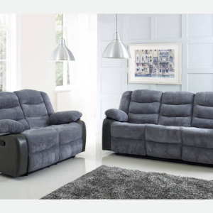 Rio Recliner 3+2 Sofa Set Grey Cord | Bed Sava