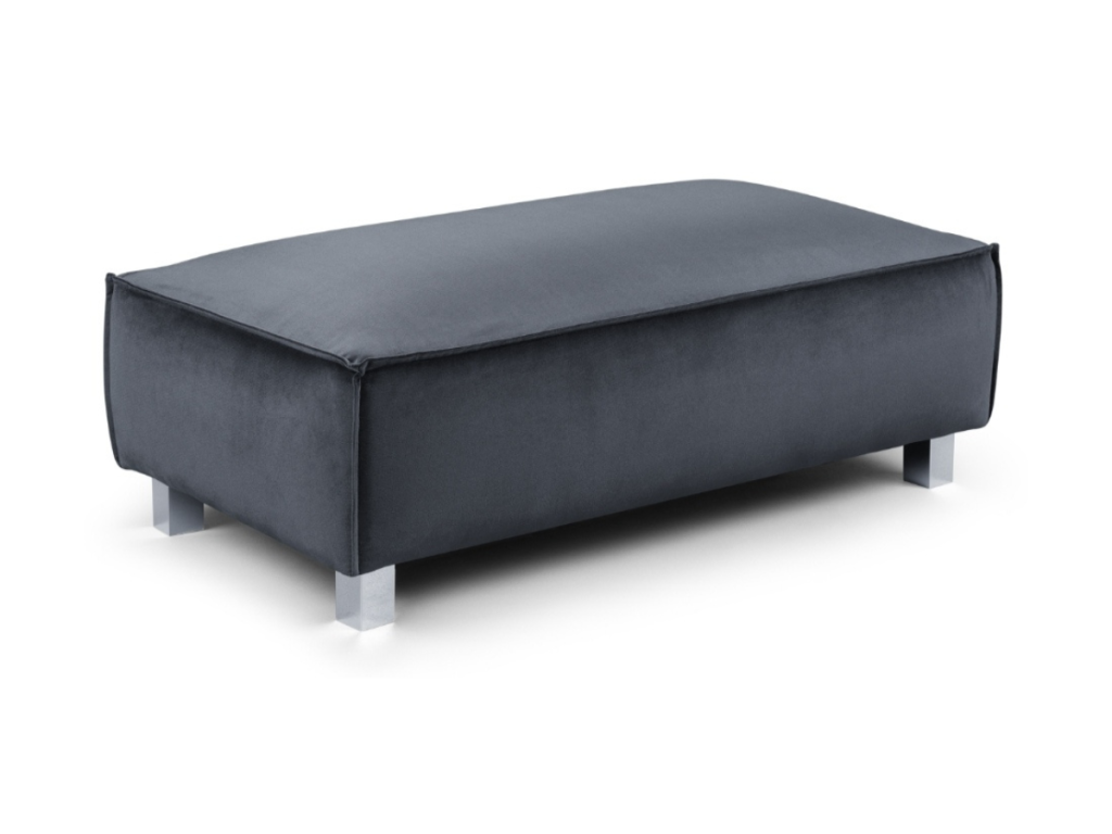 Broadgate Footstool Black Kensington Fabric