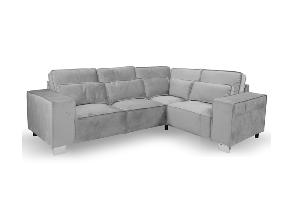 Sloane Luxury Sofa 4 Seater Right Corner Silver
