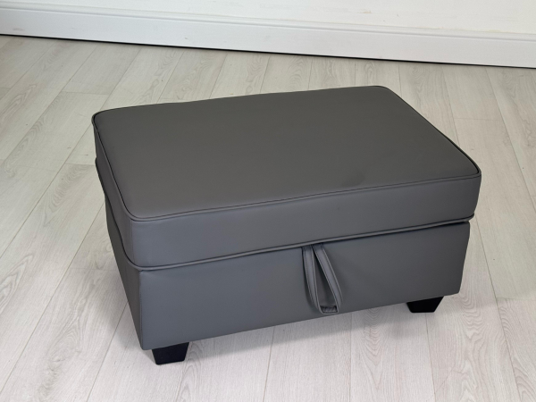 Sorrentino Storage Ottoman Aire Leather | Bed Sava