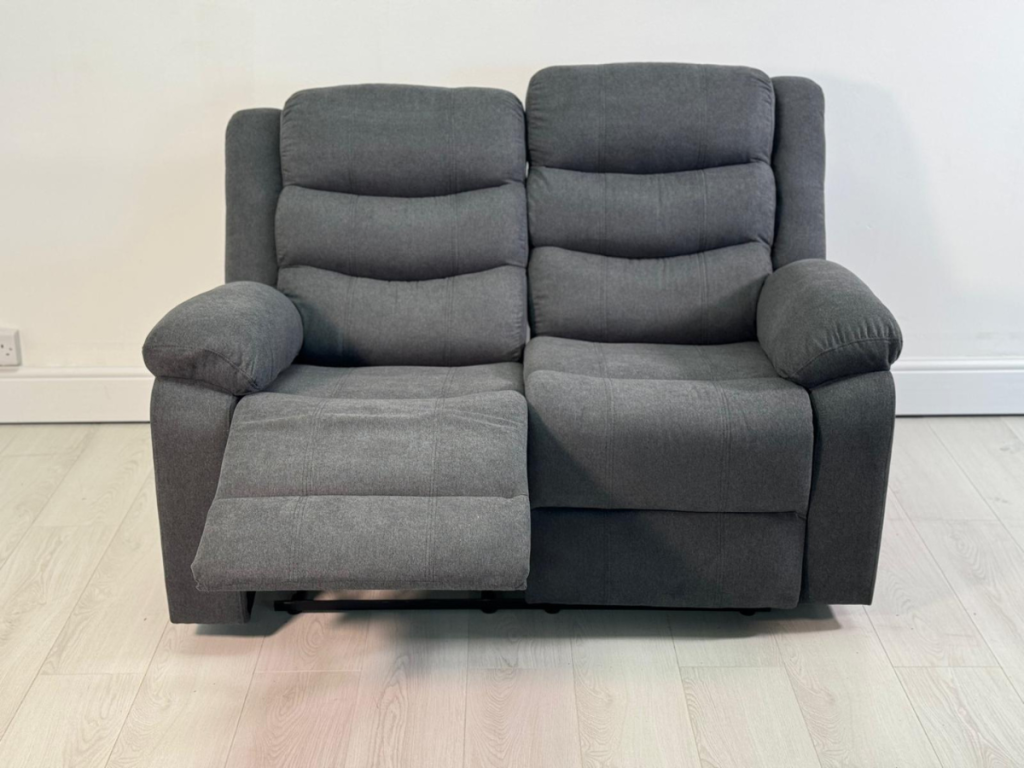 Sorrentino 2 Seater Recliner Sofa Fabric Grey