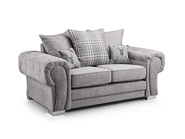 Verona 2 Seater Sofa Grey | Bed Sava