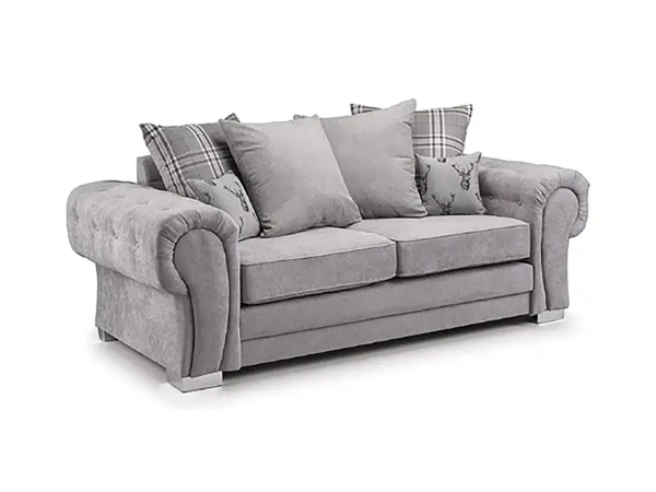 Verona 3 Seater Sofa Grey | Bed Sava