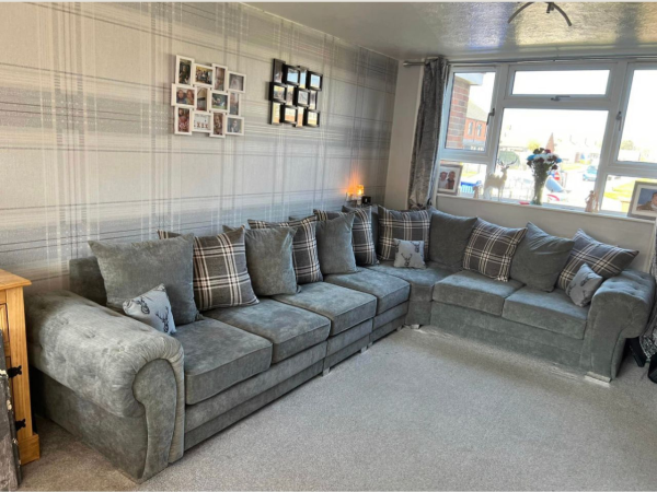 Verona Corner Sofa 7 Seater Universal Scatter Back Grey | Bed Sava