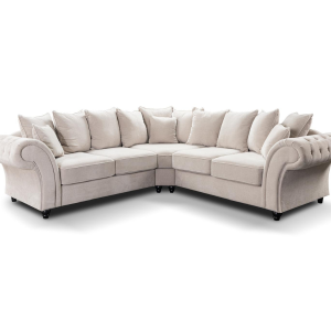 Windsor Large Corner Sofa Cream Aston Fabric | Bed Sava
