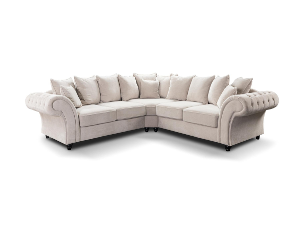 Windsor Large Corner Sofa Cream Aston Fabric | Bed Sava