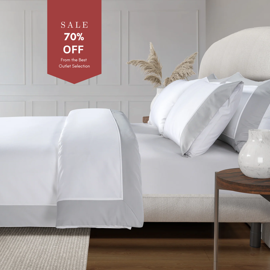 800 Thread Count Egyptian Cotton Windsor Lux Buttery Smooth Duvet Cover - Silver Dove Grey (OS), King / White with Silver Dove Grey