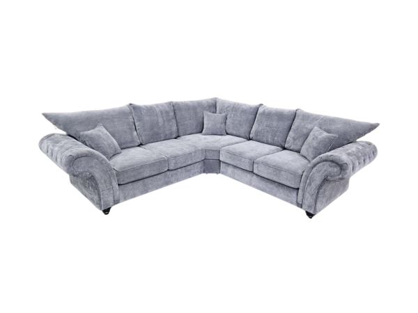Windsor Large Corner Sofa Grey Aston Fabric | Bed Sava