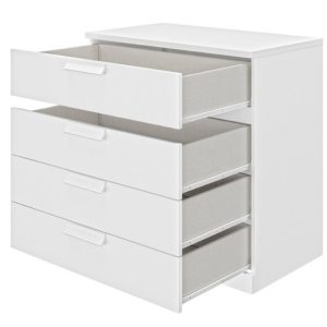 Bergen 4 Drawer Wide Chest of Drawers | Bed Sava