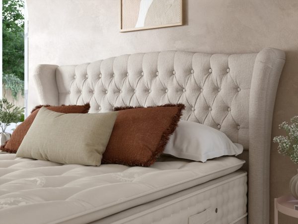Staples  Co Belgravia Buttoned Hotel Height Split Headboard | Bed Sava